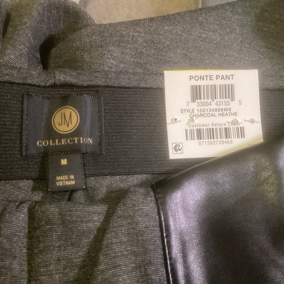 JM Collection Ponte Knit Straight Leg - Picture 2 of 5